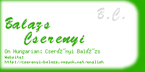 balazs cserenyi business card